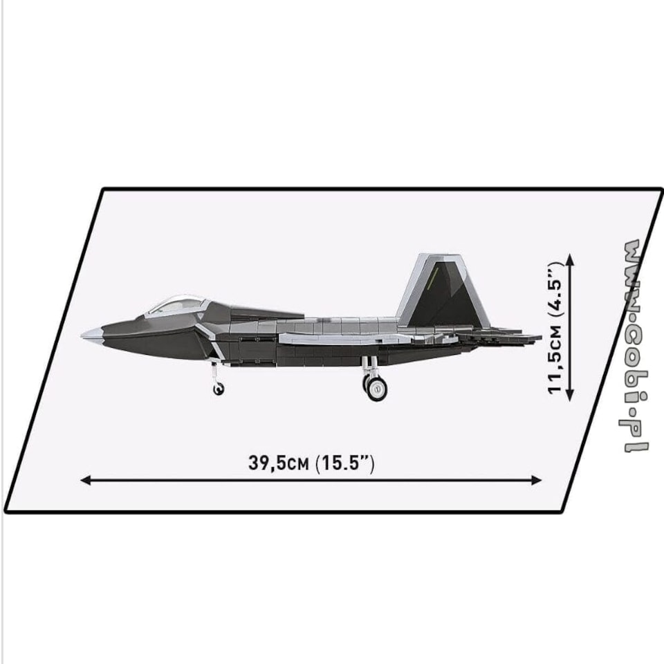 image 1 of Lockheed F-22 Raptor brick plane model - COBI 5855 - 695 bricks