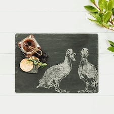 The Just Slate Company Quacking Ducks Slate Cheese Board