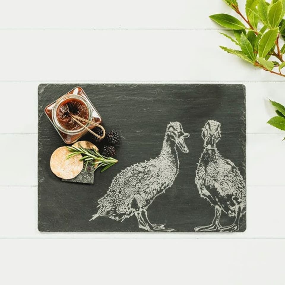 The Just Slate Company Quacking Ducks Slate Cheese Board
