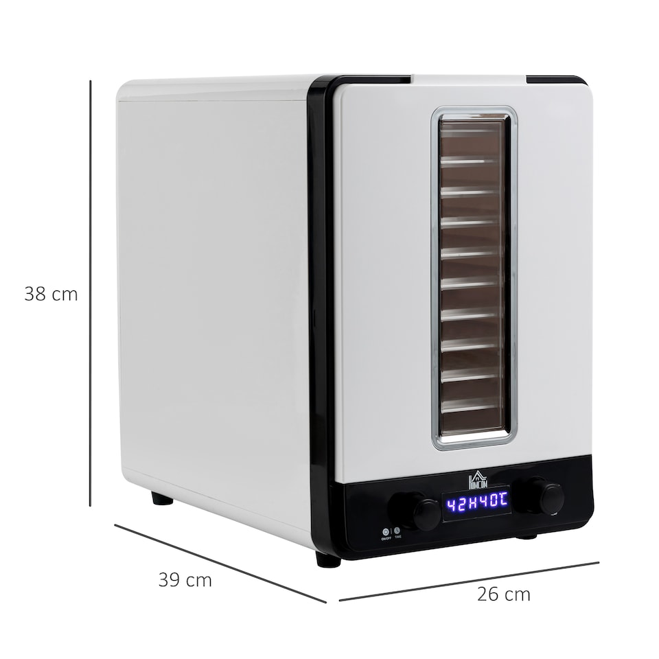 image 1 of HOMCOM 550W 11 Tier Food Dehydrator for Fruit Meat Vegetable Jerky Pet Treat