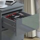 image 9 of FWStyle Stora 2 Drawer Bedside Cabinet - Grey Gloss Front