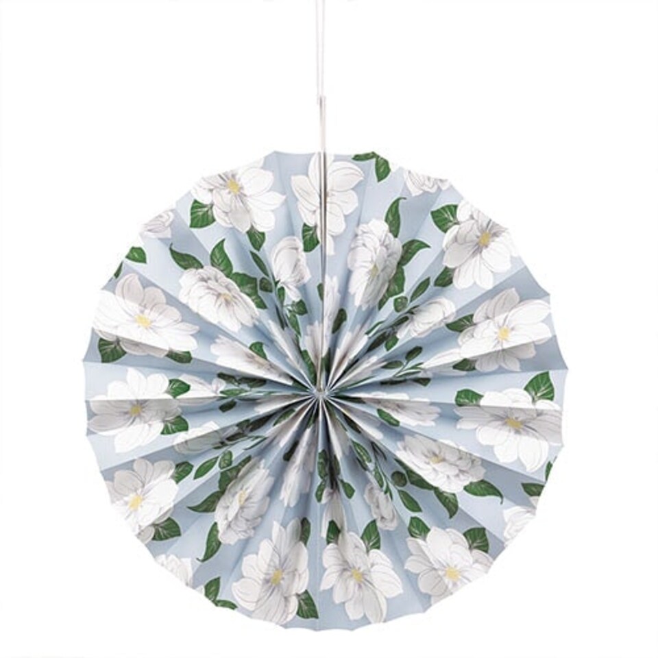 image 1 of Garden Party Assorted Paper Fan Hanging Decorations - Pack of 3