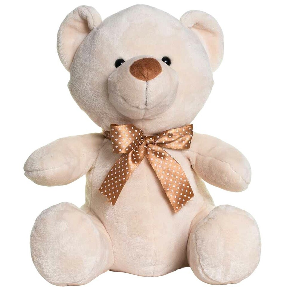image 1 of Mumbles Velvet Bear Plush Toy - Cream - 20cm