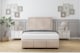 image 2 of Sloomy Lancaster Sand Naples Divan Bed Base No Drawers With 26 Inch Strutted Headboard & 12 Inch Matching Footboard | Cream | Sand | King | 1