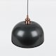 image 6 of First Choice Lighting Pair of Industrial Nickel with Copper Detail Dome Pendants Silver | Copper