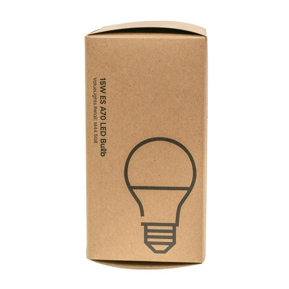 image 1 of ValueLights 6 Pack E27 White Plastic GLS LED 15W Cool White 6500K 1520lm Light Bulb