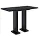 image 7 of Extendable Dining Table Modern Black Gloss Small Extending 4 6 8 Seater Dining Room Pillar Pedestal Leg GIA