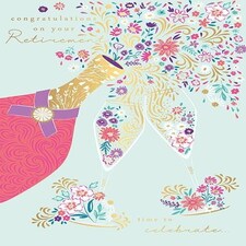 Words 'n' Wishes Traditional Congratulations on Your Retirement Card - Time to celebrate gold foil card