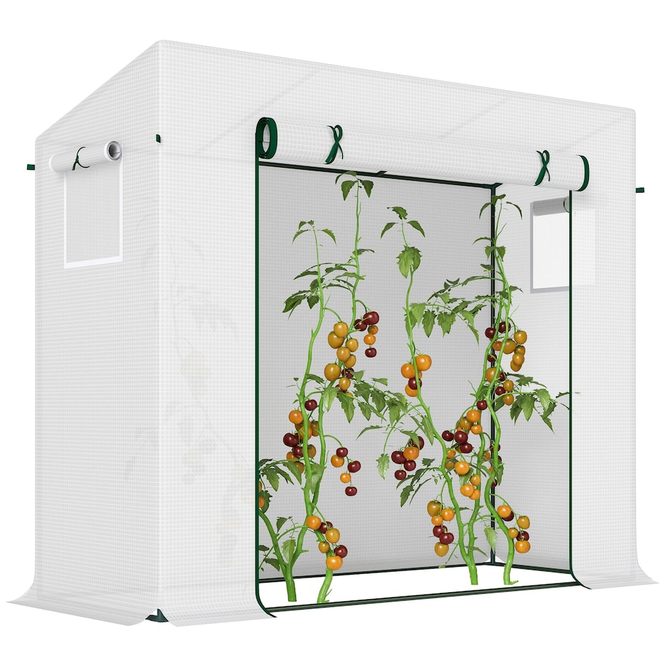 image 1 of Outsunny 200x76x168cm Walk-in Garden Greenhouse Plant Warm House