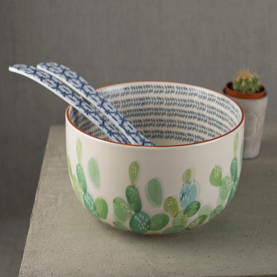 image 1 of Mikasa Salad Serving Bowl Multicolour Ceramic 24cm