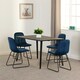 image 3 of Marlow Dining Set with Lukas Chairs Black | Black Marble/Sapphire Blue