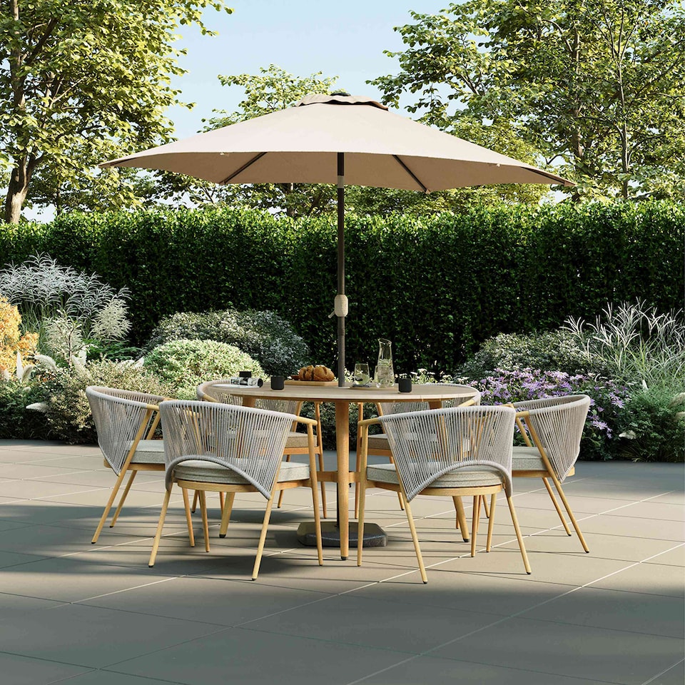 image 1 of Charles Bentley Almada 6 Seater Dining Set