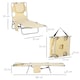 image 7 of Outsunny Sun Lounger with Reading Hole, Folding Garden Lounger, Beige