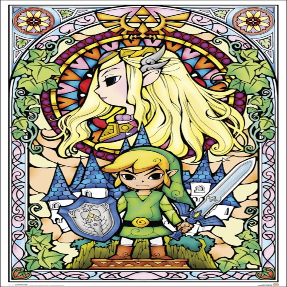 THE LEGEND OF ZELDA (STAINED GLASS) MAXI POSTER - POSTER / PRINTS