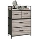 image 9 of HOMCOM Bedroom Chest of Drawers 4 Drawer Dresser w/ Shelf, Grey Wood Effect