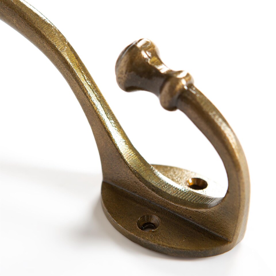 image 1 of Hammer & Tongs Ball End Hat & Coat Hook - W35mm x H135mm - Brass