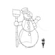 image 8 of 1m x 78cm Light up Standing Christmas Snowman with 390 Multi-Coloured LEDs