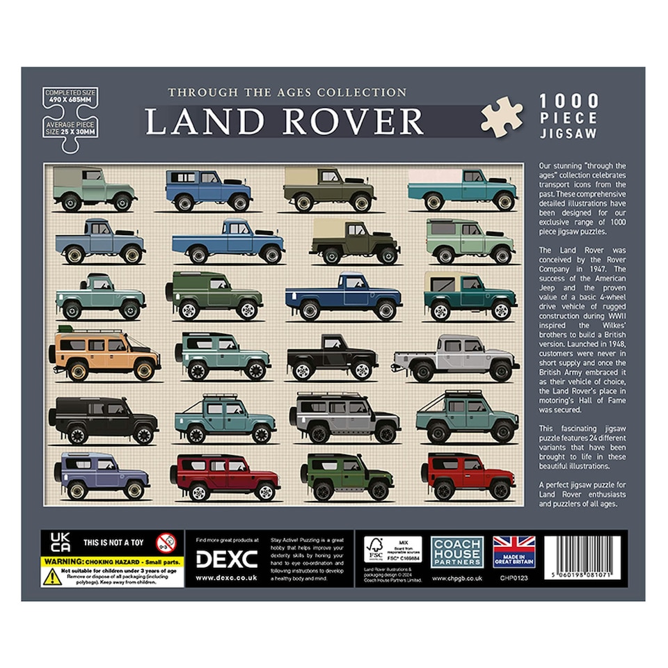 image 1 of Coach House Partners Land Rover 1000 Piece Jigsaw
