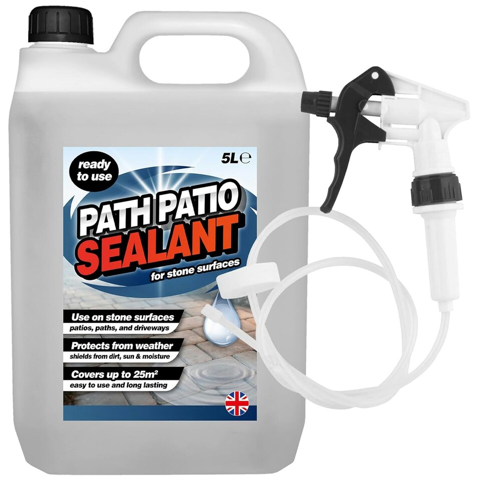 image 1 of 4 x 5L Ready To Use Path & Patio Sealant With Convenient Long Hose Trigger