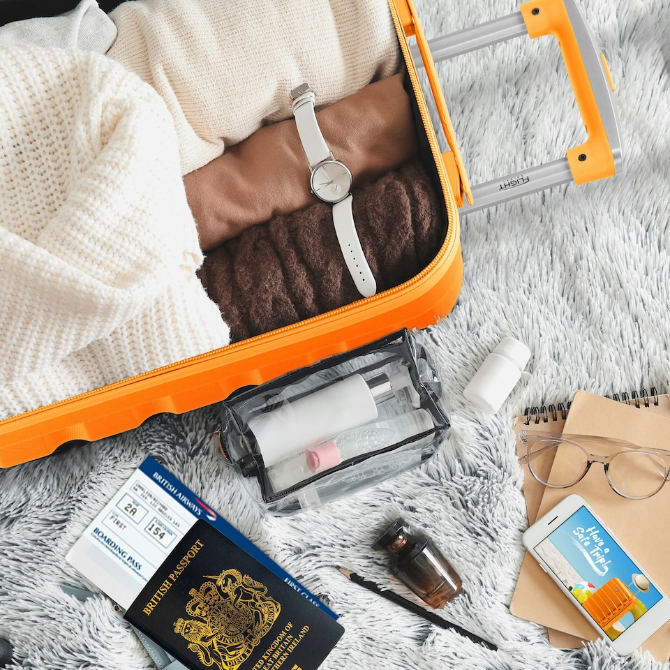 image 1 of Flight Knight 29" Extra Large Suitcase – 20kg Capacity Hard Shell Check-In Luggage with 4 Wheels  100+ Airlines Approved: Ryanair, EasyJet, Jet2, Wizz Air, BA Orange | Orange | Large