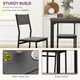 image 9 of HOMCOM 3 Pcs Compact Dining Table 2 Chairs Set Grey Wood Grain