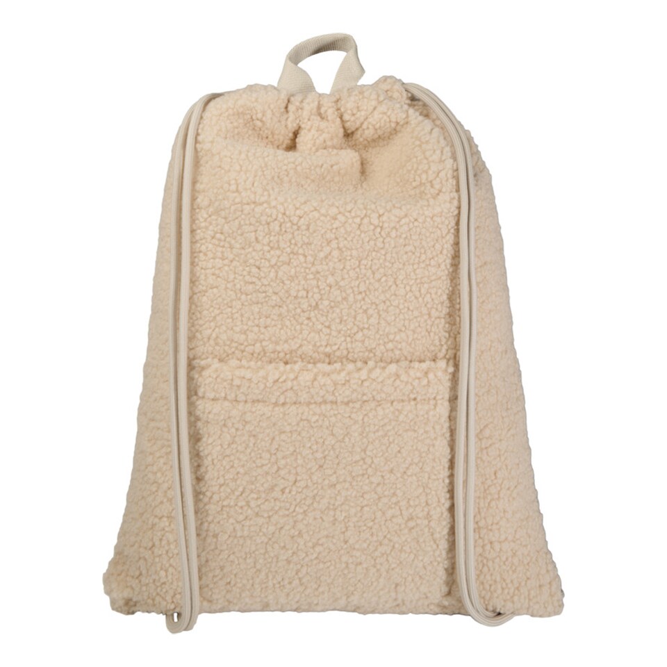 image 1 of Floso Bear Sherpa 9L Drawstring Bag | Multi | Natural | One Size | 1