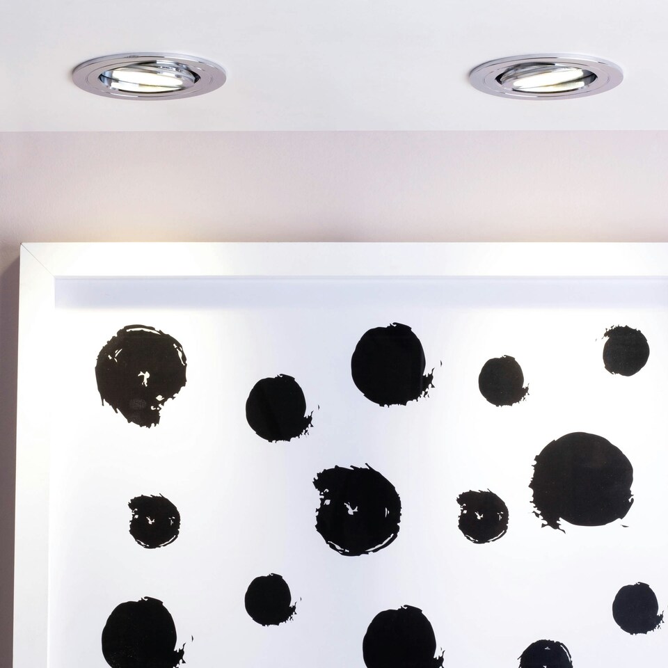 image 1 of BHS Fion Circular IP65 Tiltable Downlight | Silver | Chrome | 1