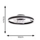 image 6 of ValueLights Infinity Black Circle Integrated LED Ceiling Fan & Remote