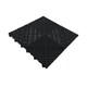 image 3 of Modular Interlocking Ribbed Garage Vented Floor Tiles - Black