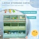 image 4 of ZONEKIZ Storage Unit w/ 9 Removable Storage Baskets for Nursery Playroom - Grey Blue