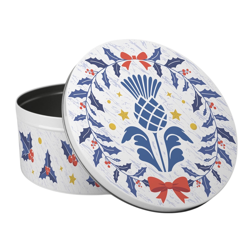 image 1 of Scottish Thistle Christmas Cake Tin