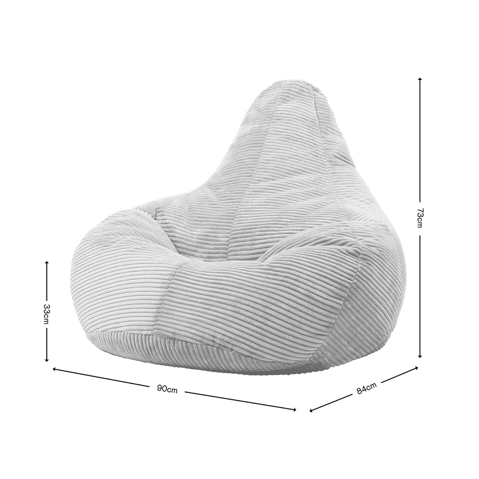 image 1 of Dalton Medium Beanbag Corduroy Sage Green Set of 2