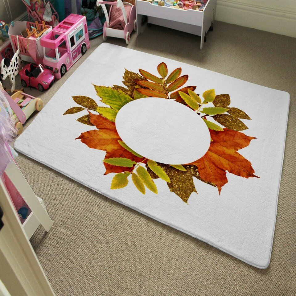 image 1 of Circled Autumn Leaves (Rug) Multi | XL: 160x230cm