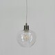 image 6 of Bradson - Clear Swirl Glass with Satin Nickel Pendant Fitting | Chrome | Clear | 1