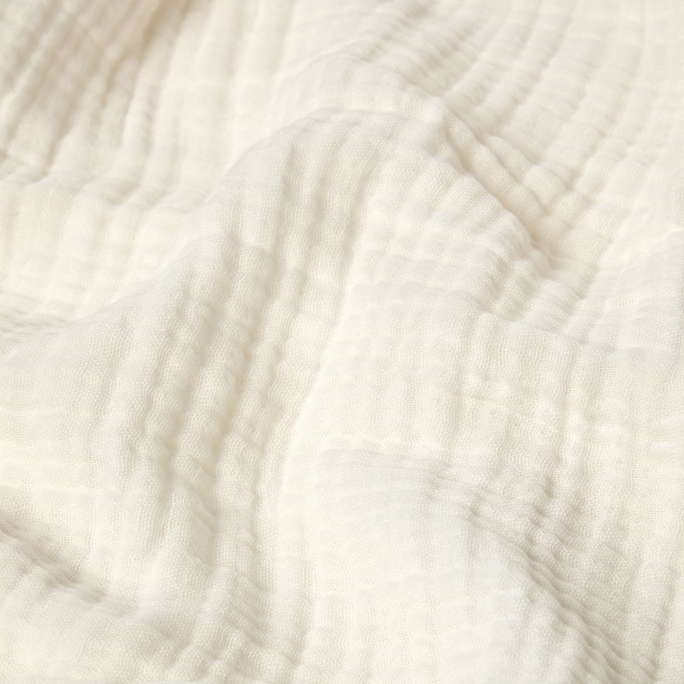 image 1 of Homescapes Pure Handmade Cotton Muslin Bed Throw Blanket - 127 x 180 cm