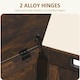 image 5 of HOMCOM Storage Chest with 2 Safety Hinges, Storage Bench, Rustic Brown Brown