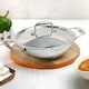 image 2 of Vinod Platinum Triply Stainless Steel Kadai with Lid 24 cm - 2.5 litre