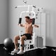 image 2 of HOMCOM Multifunction Home Gym Weight Training Station Machine White