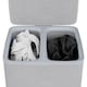 image 5 of Gr8 Home Grey Double Laundry Seperation Hamper Bin Large Clothes Washing Basket With Lid