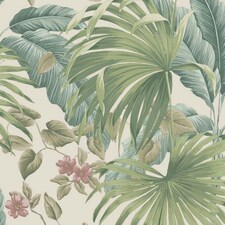 Belgravia Retreat Leaf Textured Wallpaper - Green/Beige - 10m x 53cm Green