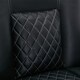 image 5 of Broadway 2 Seater Cinema Electric Recliner Chair USB LED Base w Tray (Black w White stitching)