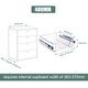 image 4 of Living and Home 1Pcs Metal Sliding Pull Out Wire Basket Organizer For 400mm Cabinet | Silver