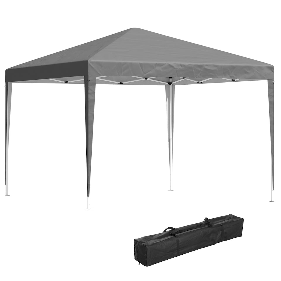 image 1 of Outsunny 3 x 3 m Garden Pop Up Gazebo Marquee Party Tent Wedding Canopy Grey