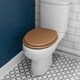 image 5 of Harbour Housewares Soft Close Wooden Toilet Seats - Dark Oak - Pack of 2 | Brown | Dark Oak