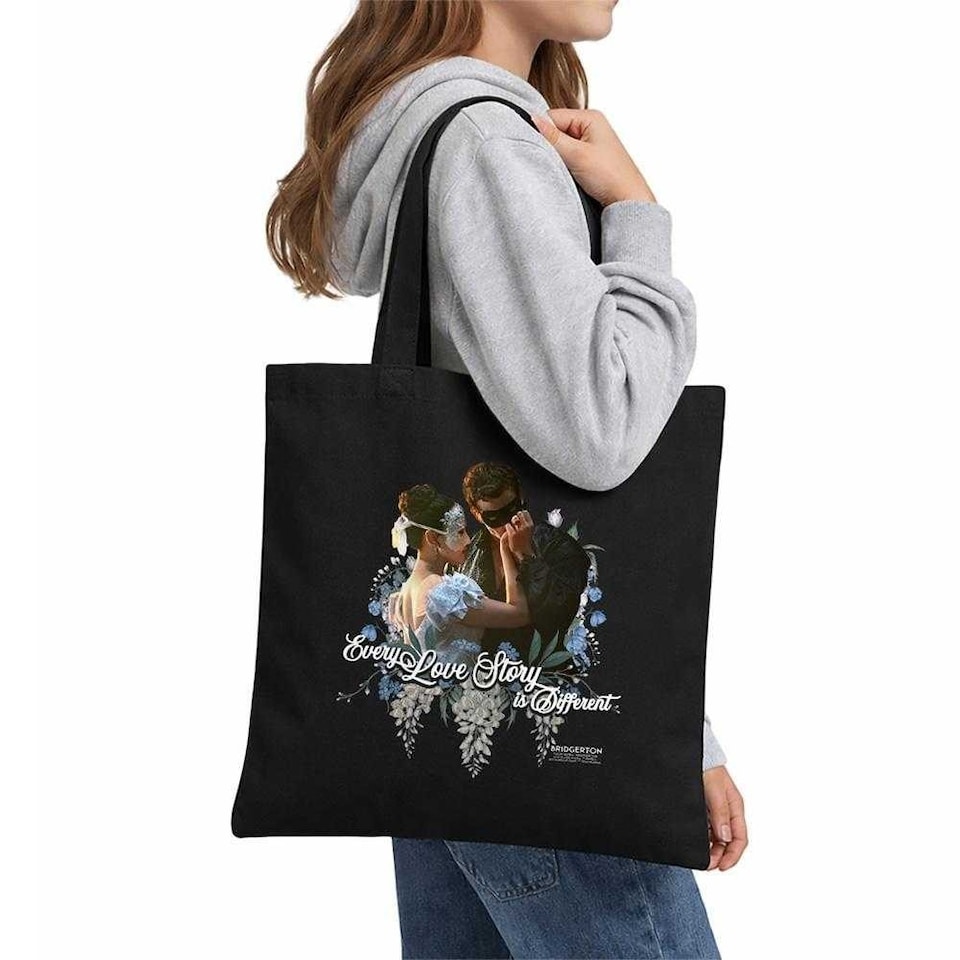 image 1 of Bridgerton Benedict And Sophie Tote Bag | Black | Black | 1