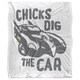image 1 of Batman Chicks Dig The Car Blanket - Multicoloured - One Size