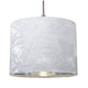 image 2 of Modern White Crushed Velvet 8" Table/Pendant Lampshade with Shiny Silver Inner | White | White | 1