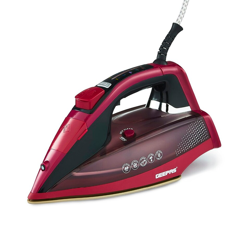 image 1 of GEEPAS Steam Iron with LED Display, 2400W