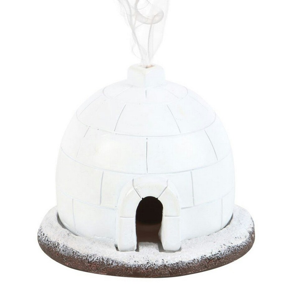 image 1 of Something Different Igloo Winter Incense Cone Holder - White - One Size