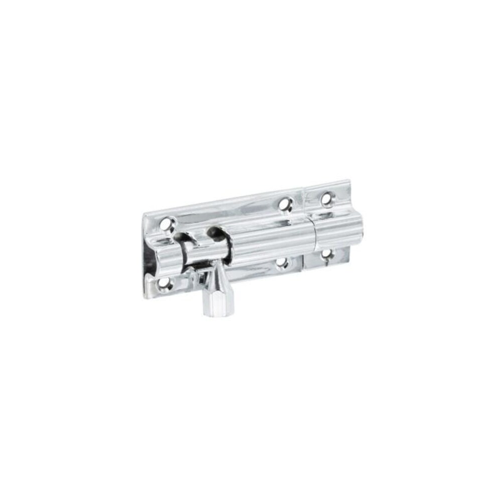 Securit Chrome Door Bolt - Silver - 50mm